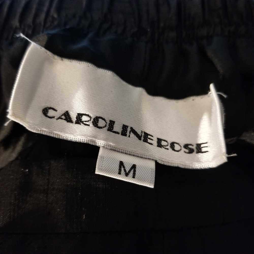 Vintage 100% Silk Pants M Black - Picture 2 of 8